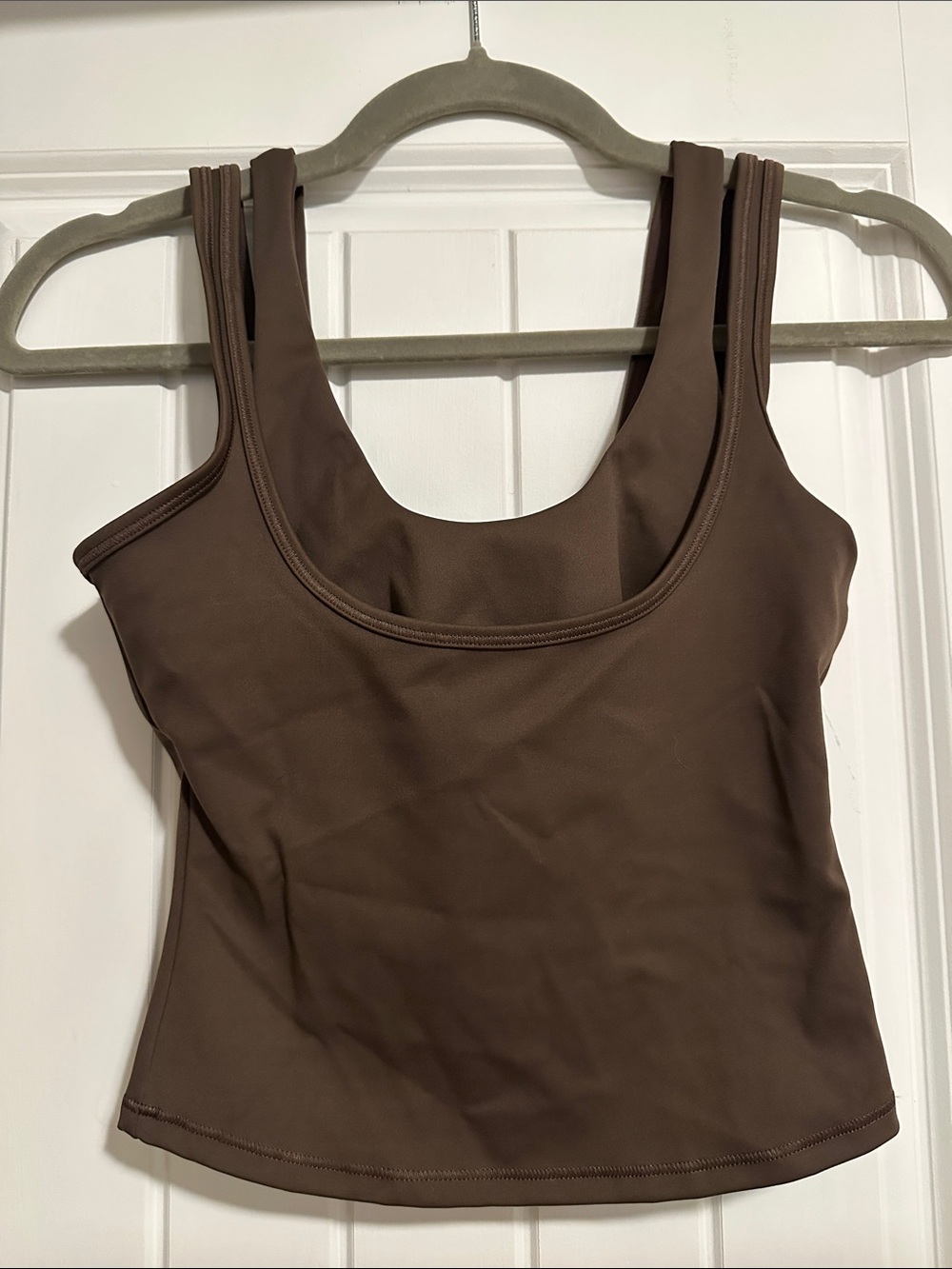 SKIMS Deep Brown Double-Strap Scoop Tank NWT